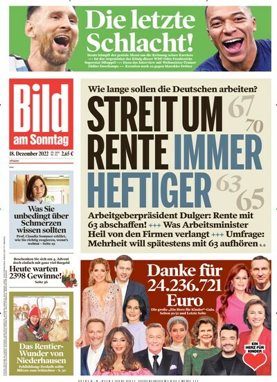 Zeitschrift Bild am Sonntag Abonnement mit Prämie