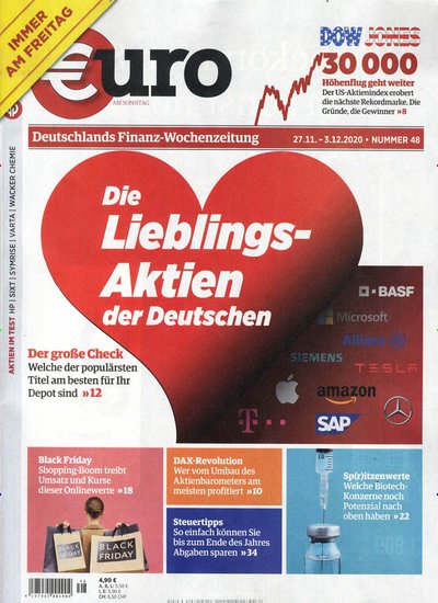 Zeitschrift Euro AM SONNTAG Abonnement mit Prämie