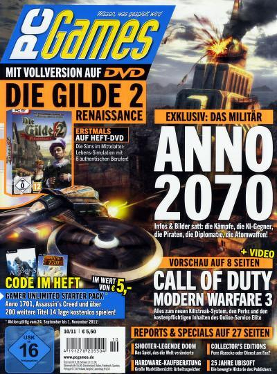 Zeitschrift PC Games DVD Abonnement mit Prämie