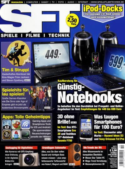Zeitschrift SFT - SPIELE FILME TECHNIK Abonnement mit Prämie